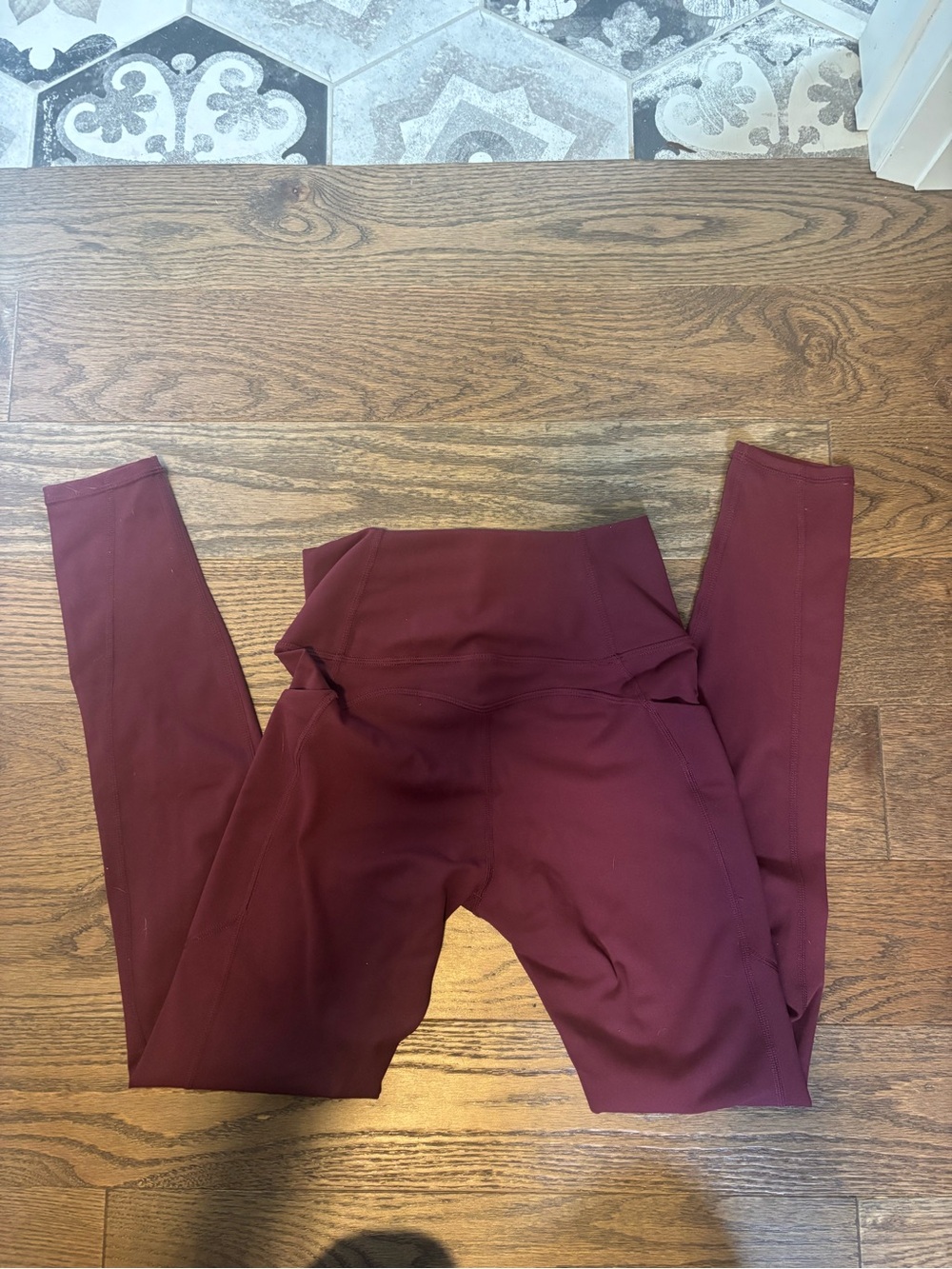 Fabletics Burgundy High-Waist pocket Leggings